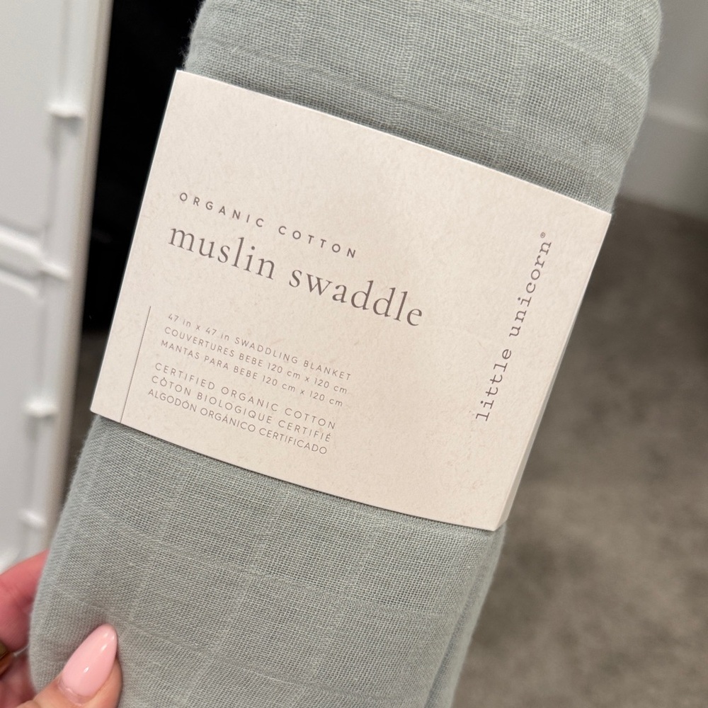 Gray Muslin Swaddle
